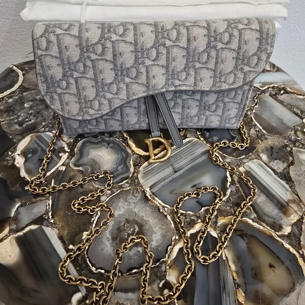 Dior Gray Saddle Crossbody Bag - Picture 10 of 13